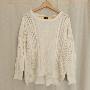 Classic White Knit Express Sweater